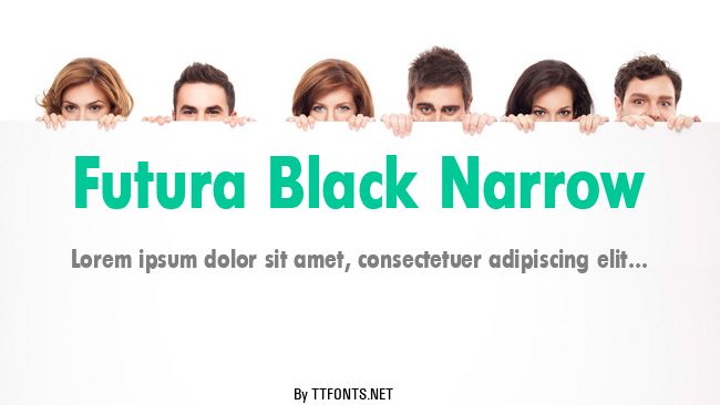 Futura Black Narrow example