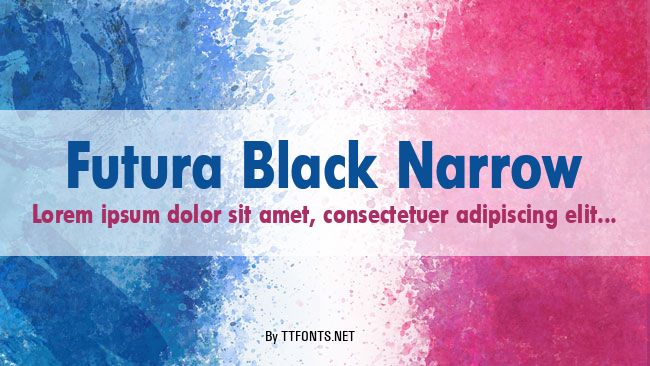 Futura Black Narrow example