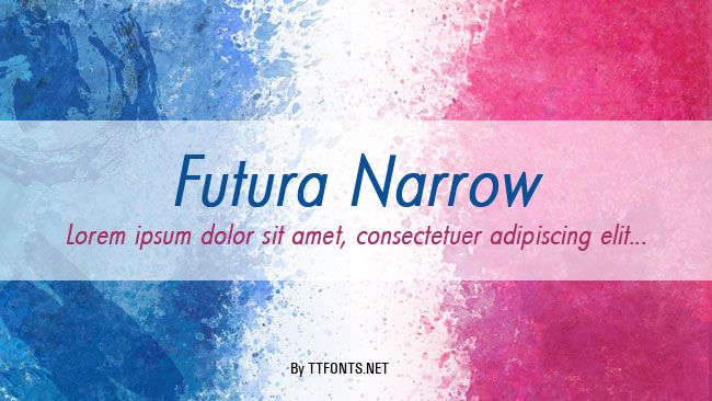 Futura Narrow example