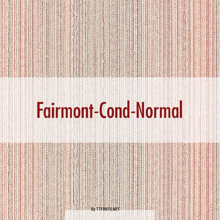 Fairmont-Cond-Normal example
