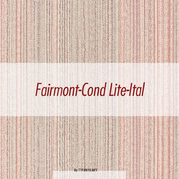 Fairmont-Cond Lite-Ital example