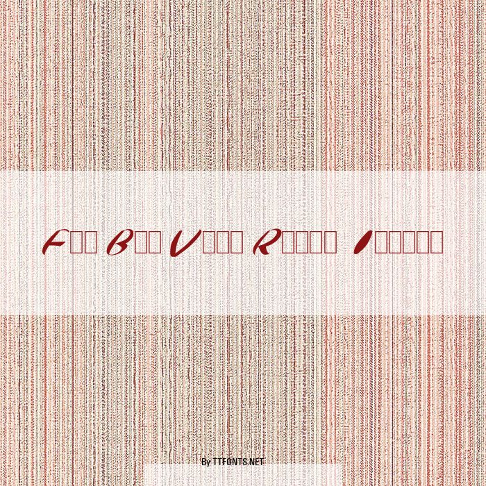 Fat Boy Very Round  Italic example