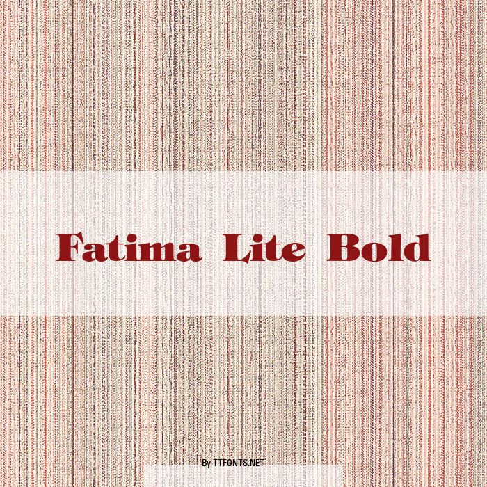Fatima Lite Bold example