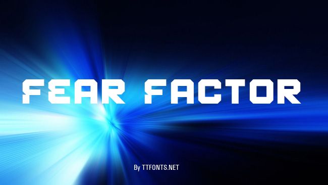 Fear Factor example