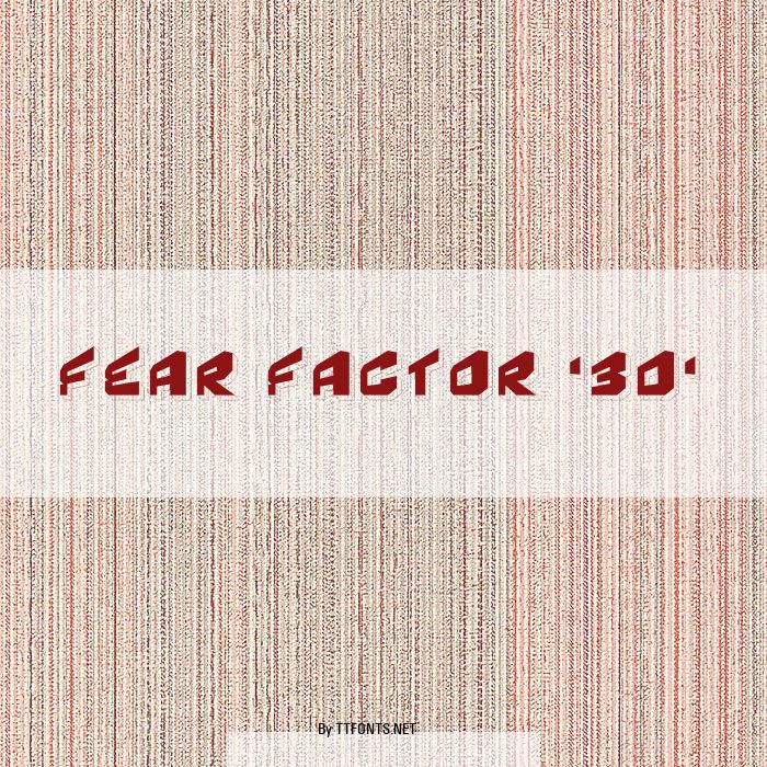 Fear Factor '3D' example