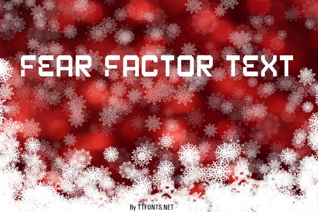 Fear Factor Text example