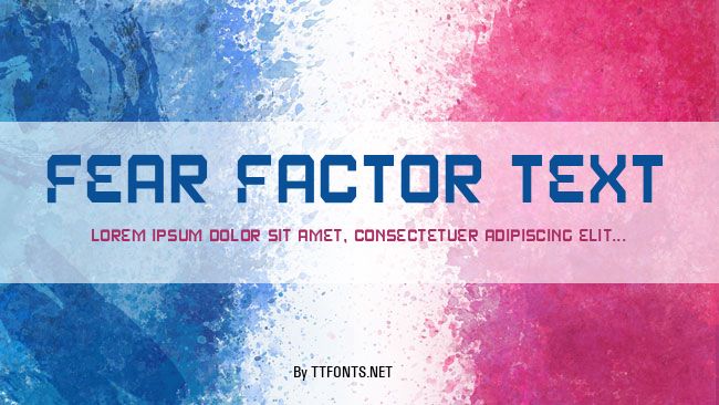 Fear Factor Text example