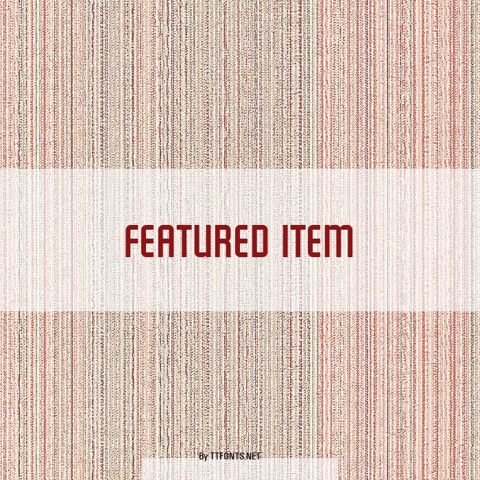 Featured Item example