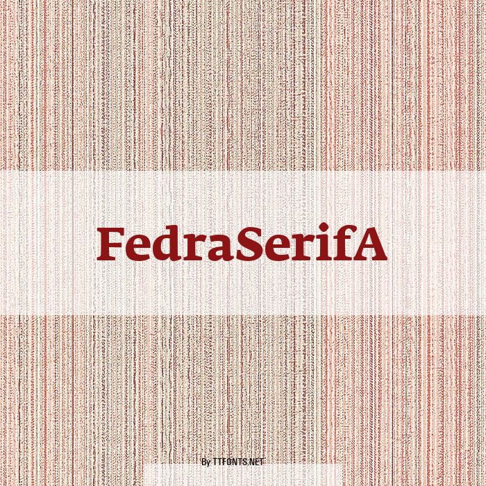 FedraSerifA example