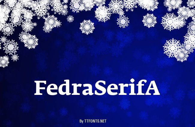 FedraSerifA example