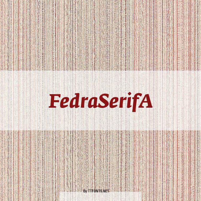 FedraSerifA example