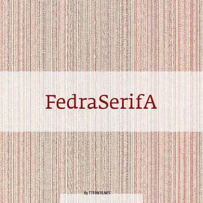 FedraSerifA example