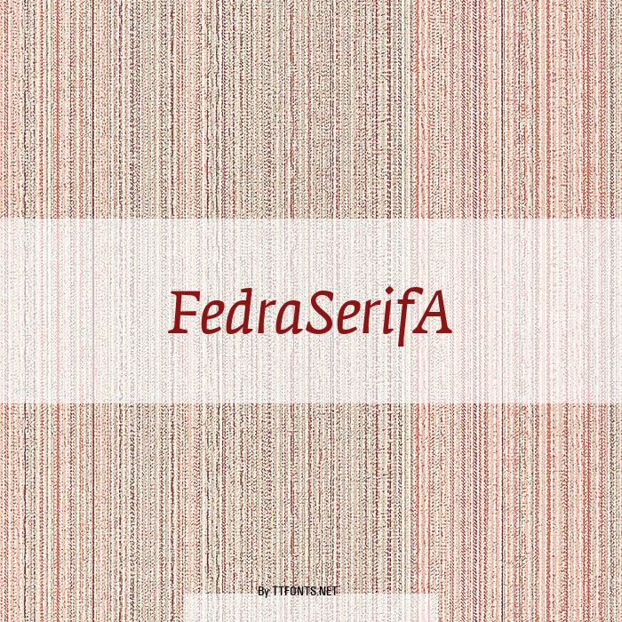 FedraSerifA example