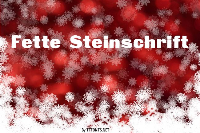 Fette Steinschrift example