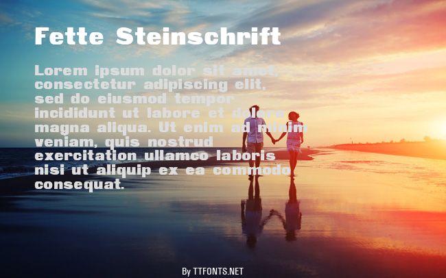 Fette Steinschrift example