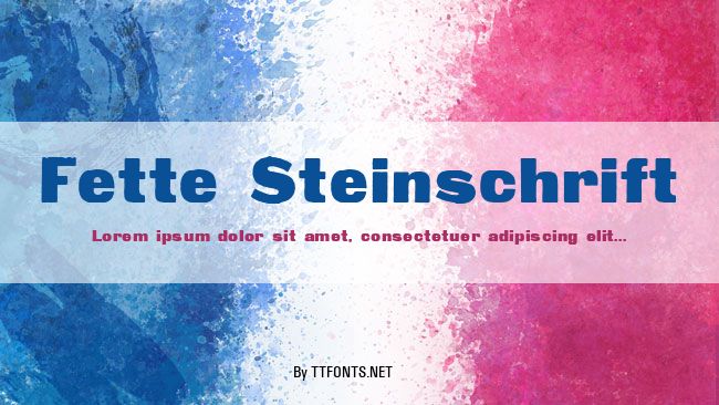 Fette Steinschrift example