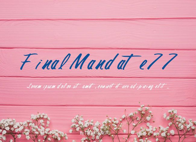 FinalMandate77 example