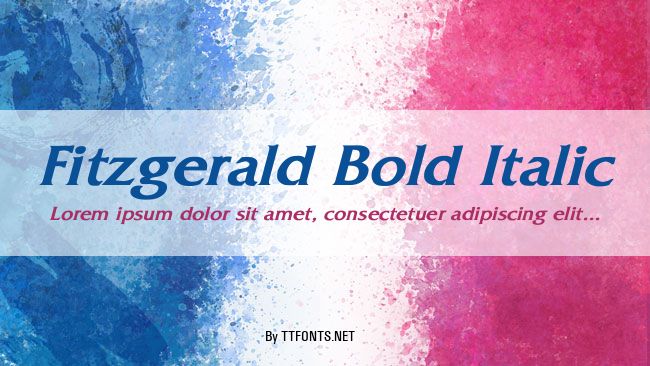 Fitzgerald Bold Italic example