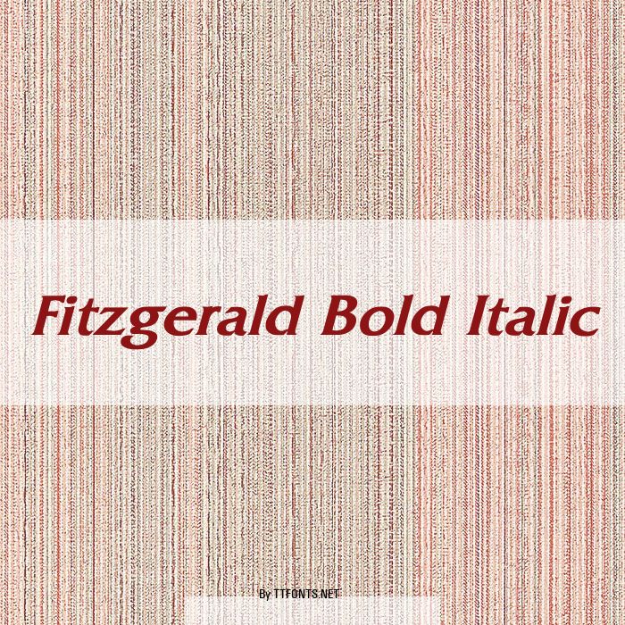 Fitzgerald Bold Italic example