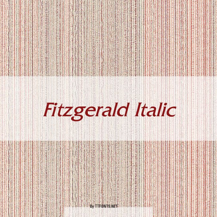 Fitzgerald Italic example