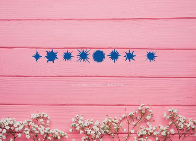 Flaming Stars & Splatters example