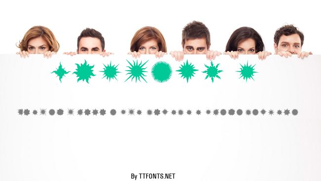 Flaming Stars & Splatters example