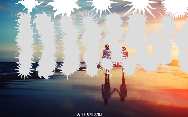 Flaming Stars & Splatters example