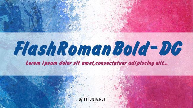FlashRomanBold_DG example