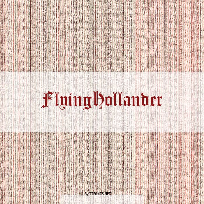 FlyingHollander example