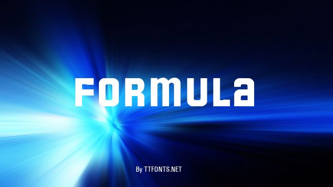 Formula example