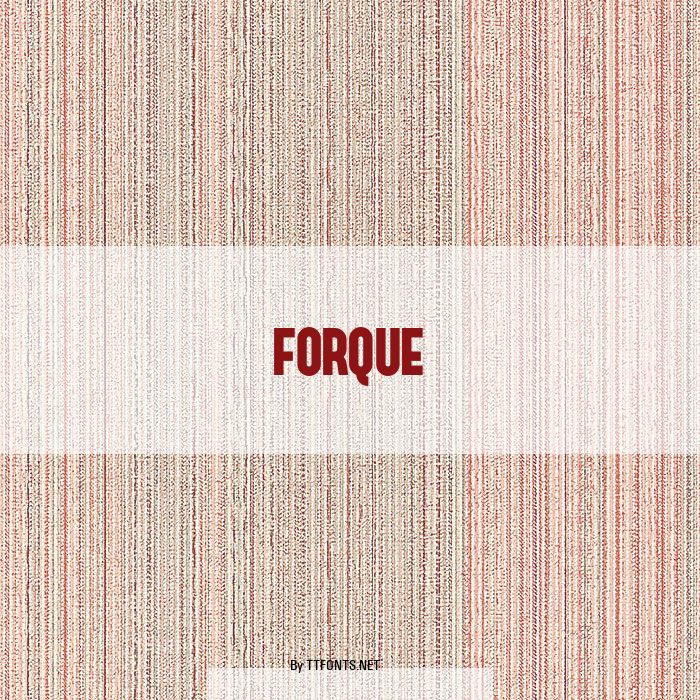 FORQUE example