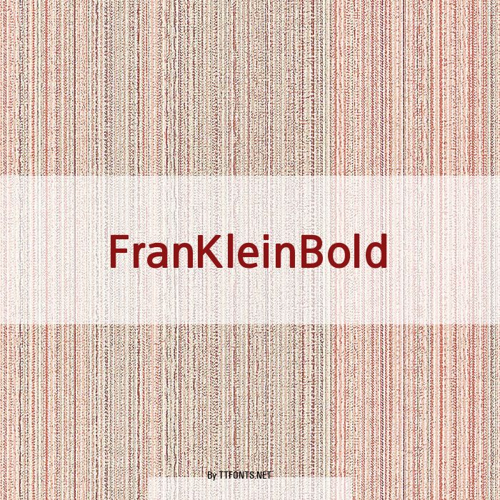 FranKleinBold example