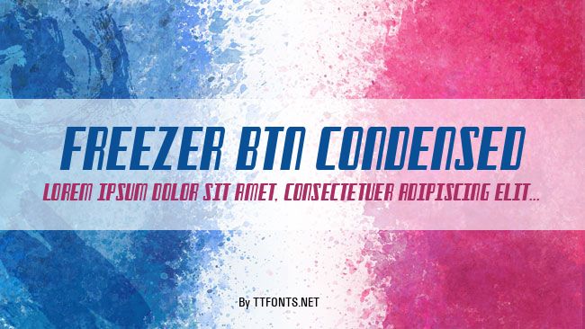 Freezer BTN Condensed example