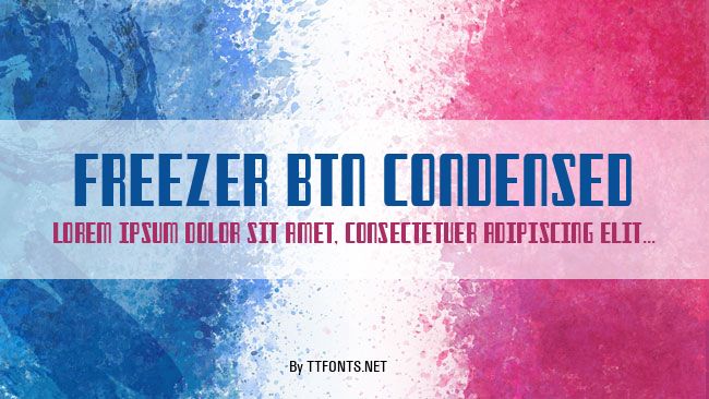 Freezer BTN Condensed example