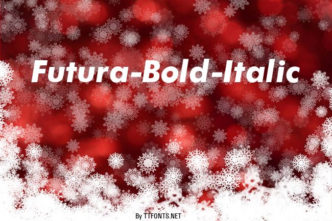 Futura-Bold-Italic example