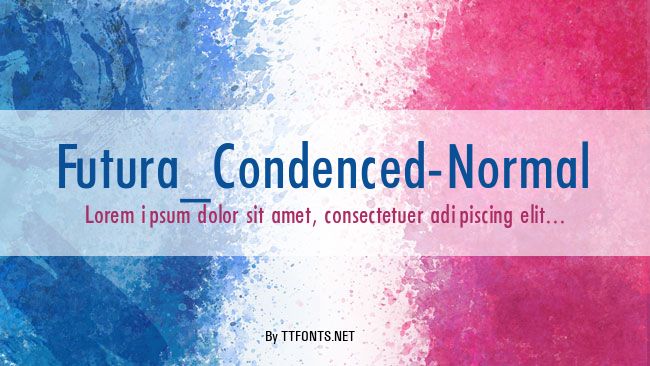 Futura_Condenced-Normal example