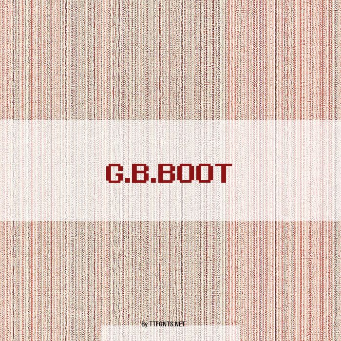 G.B.BOOT example