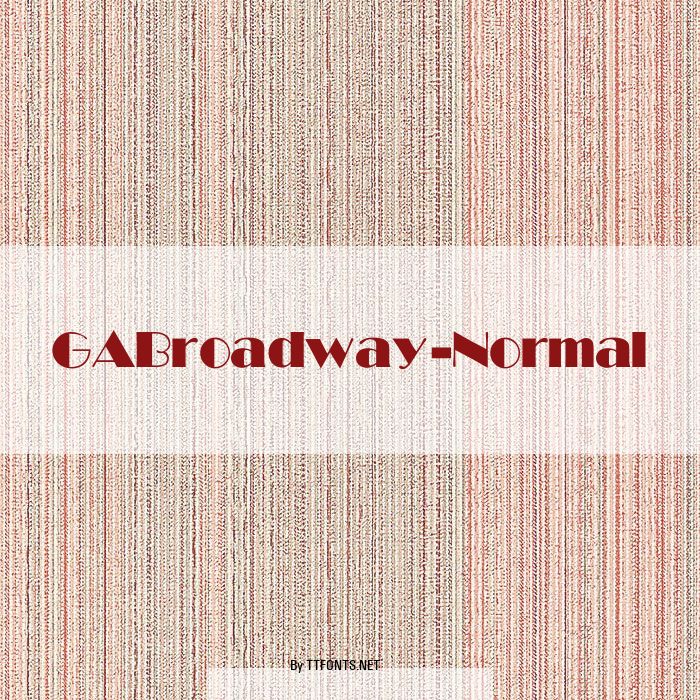 GABroadway-Normal example