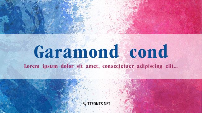 Garamond cond example
