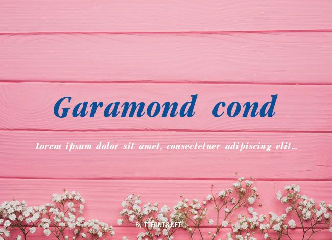 Garamond cond example