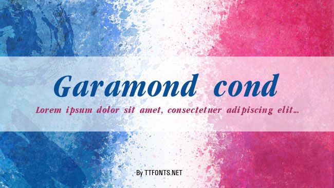 Garamond cond example