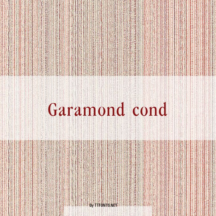 Garamond cond example