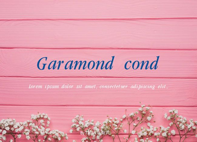 Garamond cond example