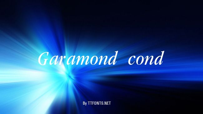 Garamond cond example