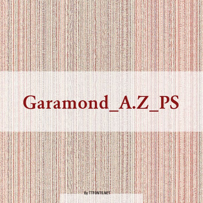 Garamond_A.Z_PS example