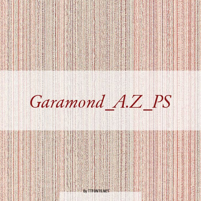 Garamond_A.Z_PS example