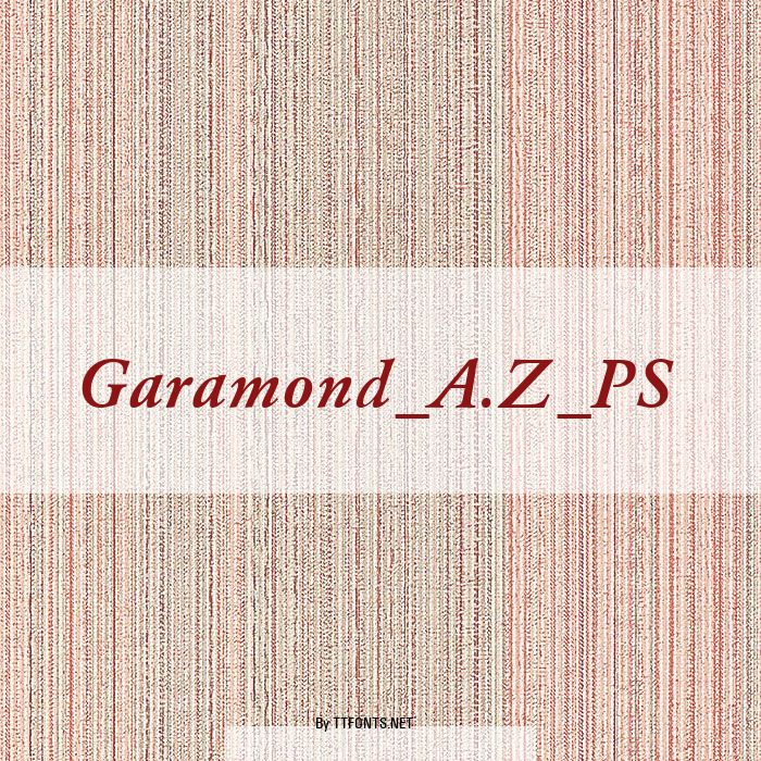 Garamond_A.Z_PS example