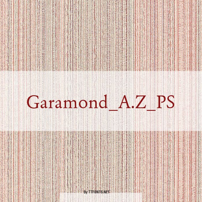 Garamond_A.Z_PS example
