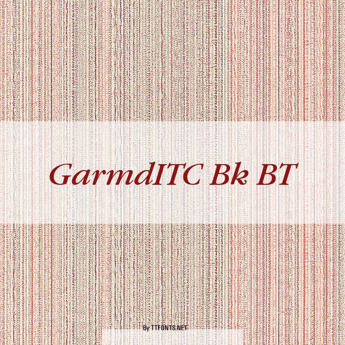 GarmdITC Bk BT example