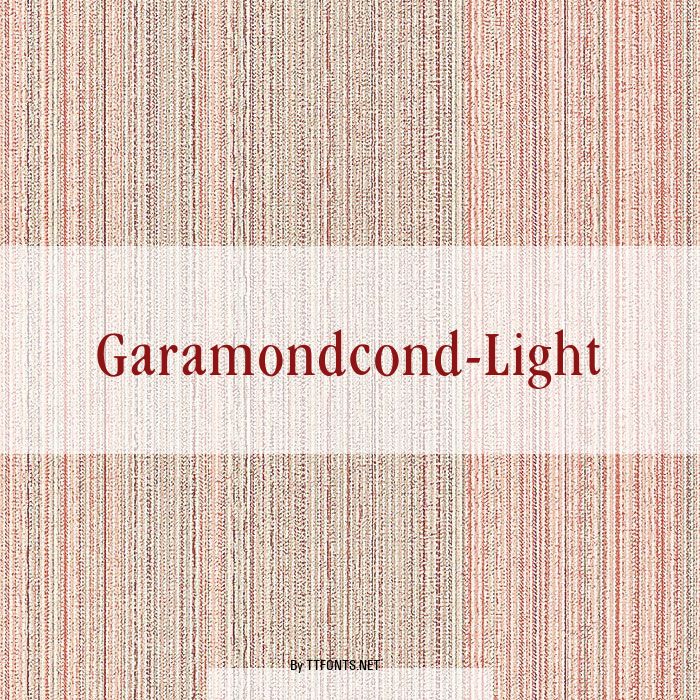Garamondcond-Light example